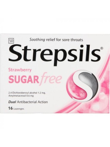 STREPSILS 16 STAWBERRY SUGAR FREE