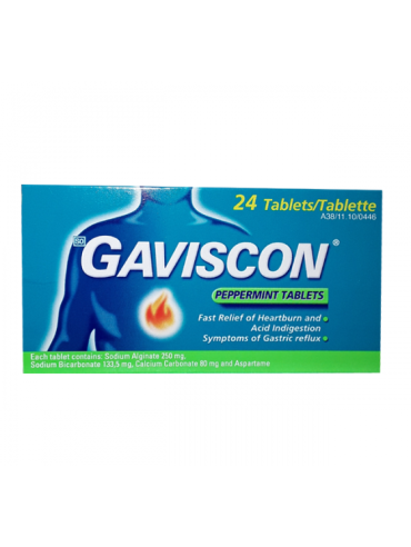 GAVISCON TABS PEPPERMINT 24
