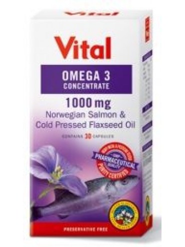 VITAL OMEGA 3 1000MG CAPS 30'S