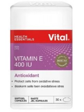 VITAL VIT E 400 IU CAPS 30'S